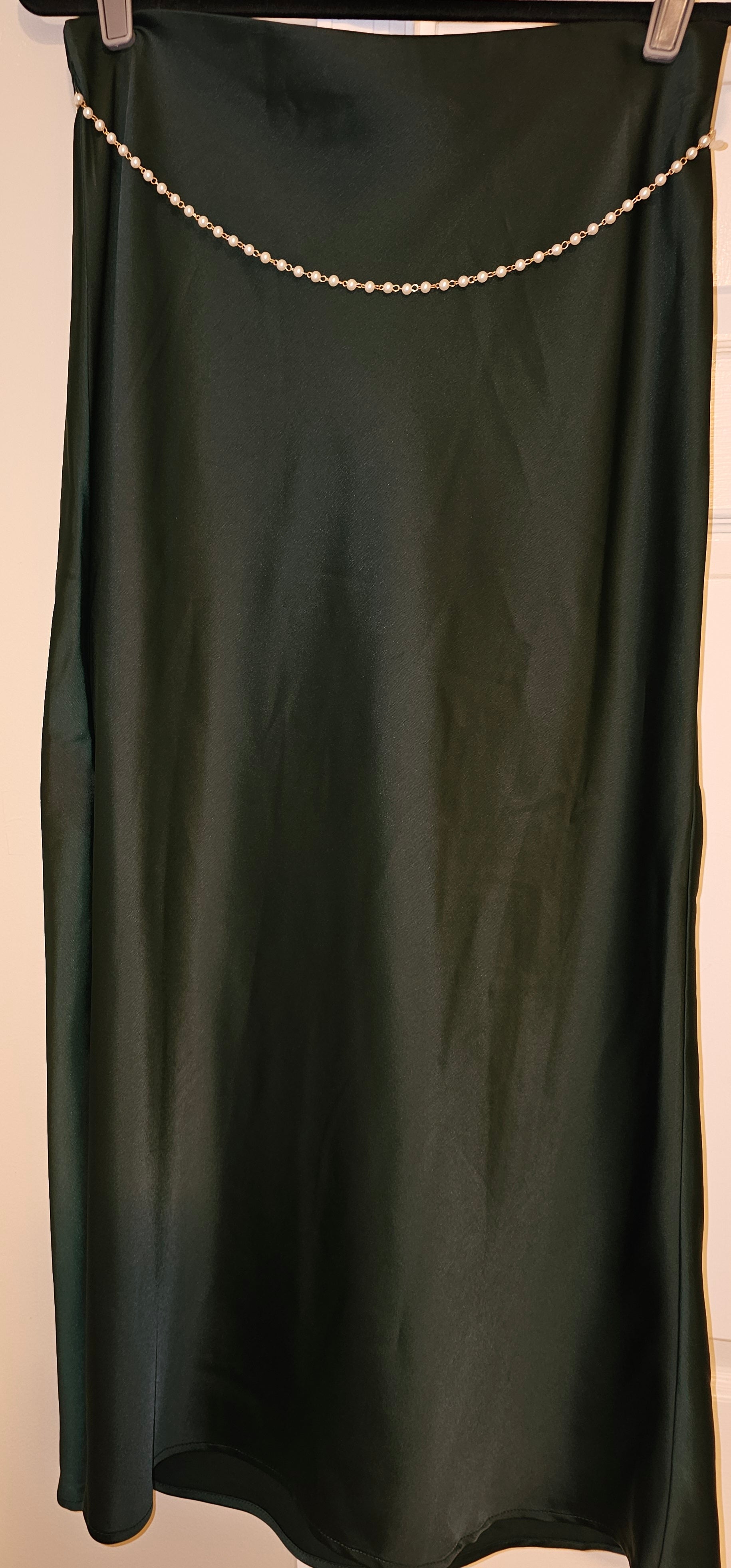 Green Satin Skirt