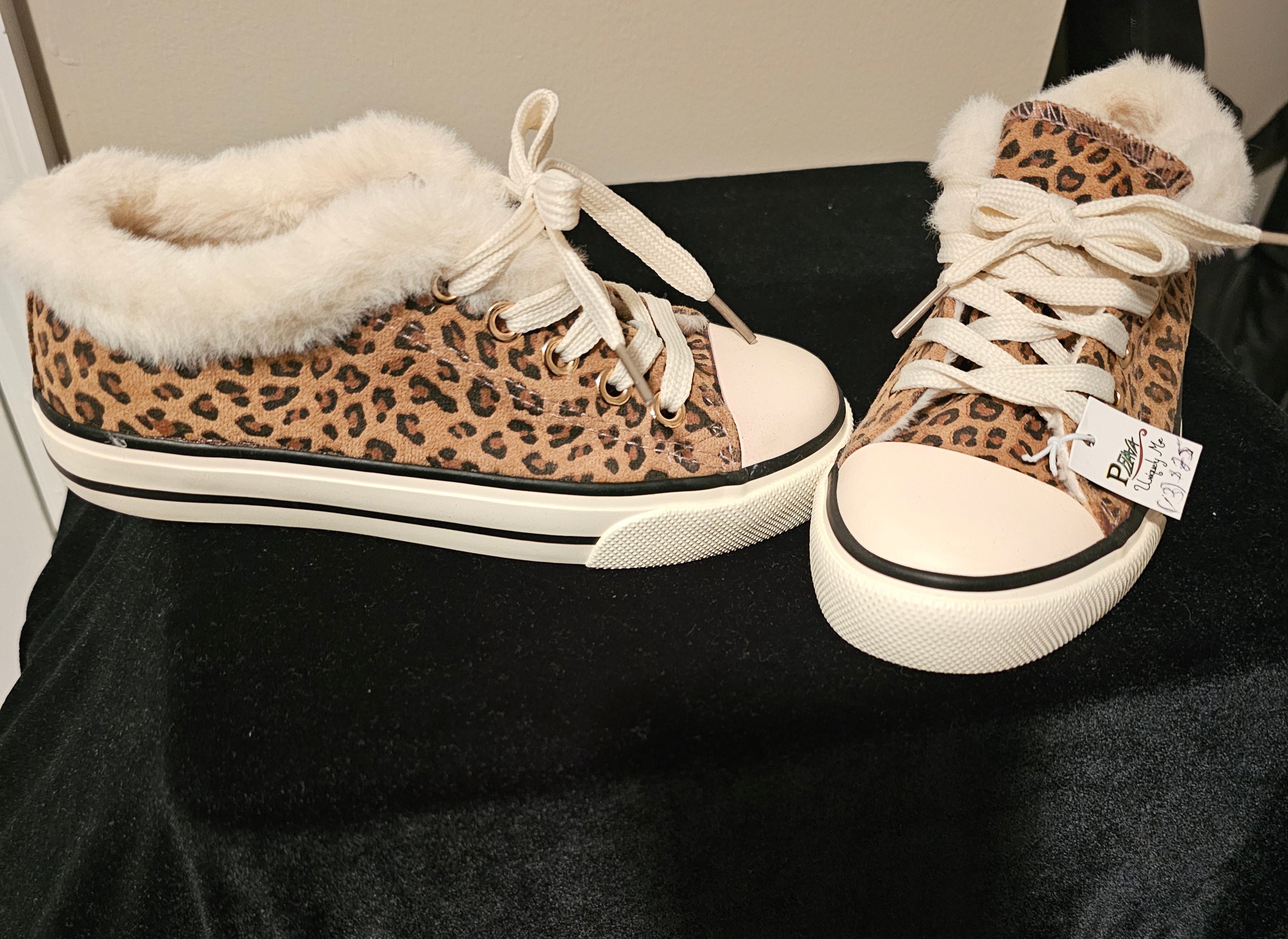 Brown Cheetah Print Sneakers