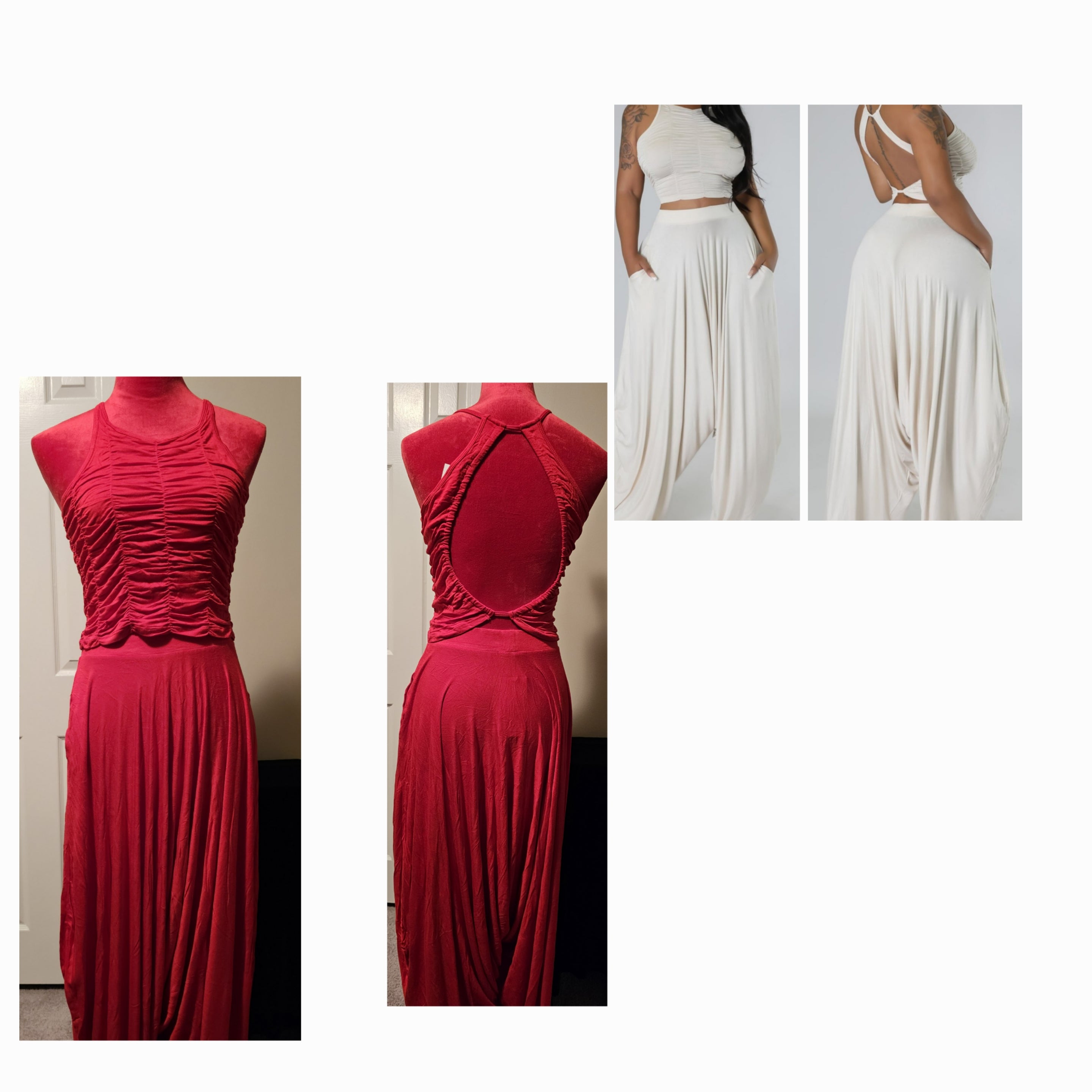 Red 2-Piece Pants Set