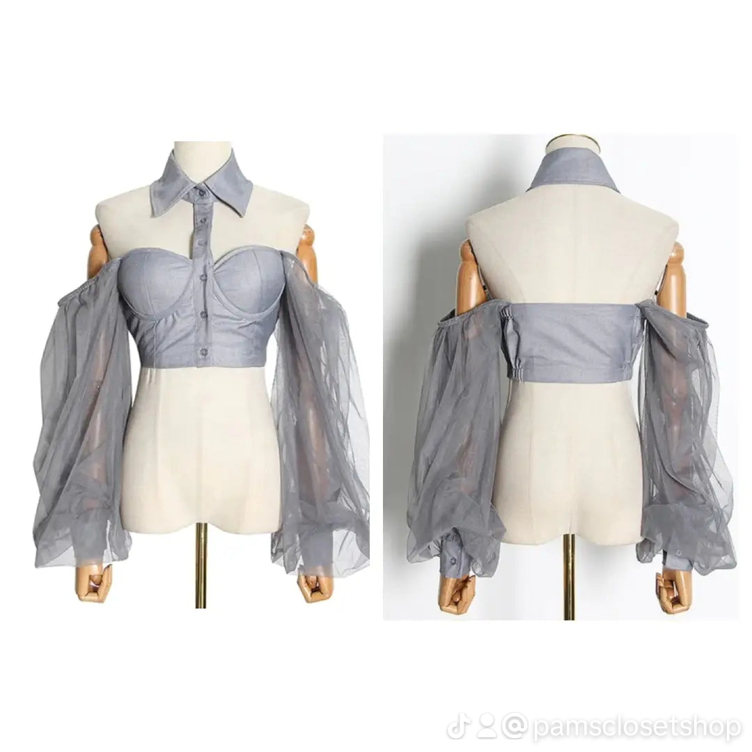 Grey Stylish Blouse
