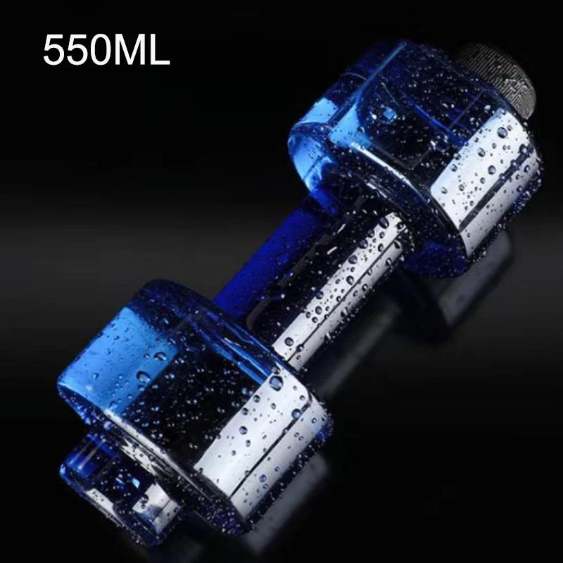 500/1500/2600ML Sports Water Bottles Fitness Dumbbell Leakproof Portable Unbreakable Sports Plastic Bottle Home Gym Training
